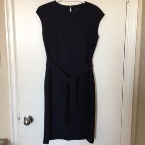 Massimo Dutti dark navy blue dress